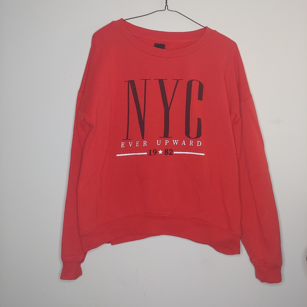 Red Long Sleeve Sweatshirt